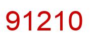 Number 91210 red image
