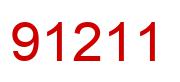 Number 91211 red image
