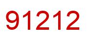 Number 91212 red image