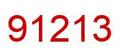 Number 91213 red image