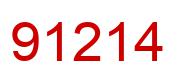Number 91214 red image
