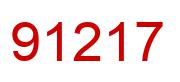 Number 91217 red image