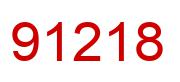 Number 91218 red image