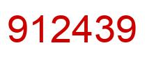 Number 912439 red image