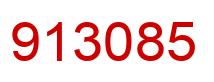 Number 913085 red image