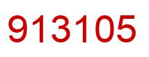Number 913105 red image
