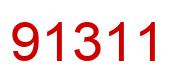 Number 91311 red image