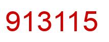 Number 913115 red image