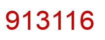 Number 913116 red image