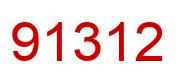 Number 91312 red image