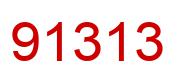 Number 91313 red image