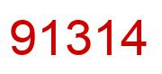 Number 91314 red image