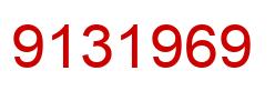 Number 9131969 red image