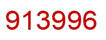 Number 913996 red image