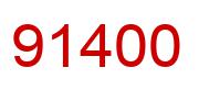 Number 91400 red image