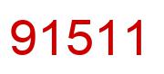 Number 91511 red image