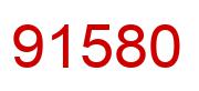 Number 91580 red image