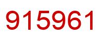 Número 915961 imagen rojo