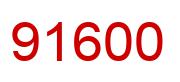 Number 91600 red image