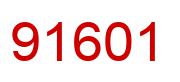 Number 91601 red image