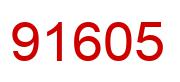Number 91605 red image