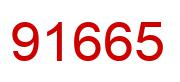 Number 91665 red image