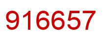 Número 916657 imagen rojo