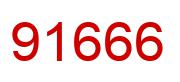 Number 91666 red image