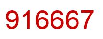 Number 916667 red image