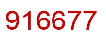Número 916677 imagen rojo