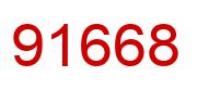 Number 91668 red image