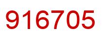 Número 916705 imagen rojo