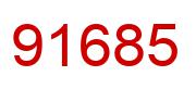 Number 91685 red image