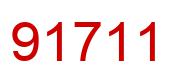 Number 91711 red image