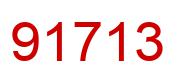 Number 91713 red image