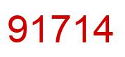 Number 91714 red image
