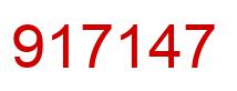Number 917147 red image