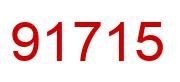 Number 91715 red image