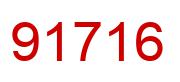 Number 91716 red image