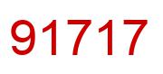 Number 91717 red image
