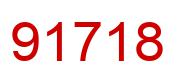 Number 91718 red image