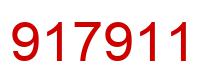 Number 917911 red image