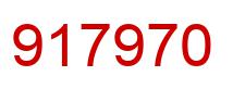 Number 917970 red image