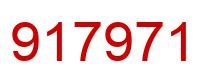 Number 917971 red image