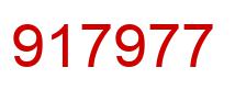 Number 917977 red image