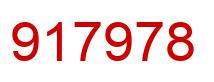 Number 917978 red image