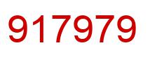 Number 917979 red image