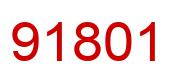 Number 91801 red image