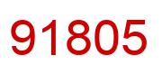 Number 91805 red image