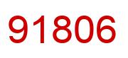 Number 91806 red image